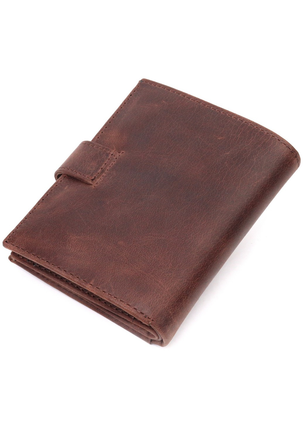 Невеликий чоловічий гаманець у vintage шкіри 9,5х11х2,5 см Karya (257937433)