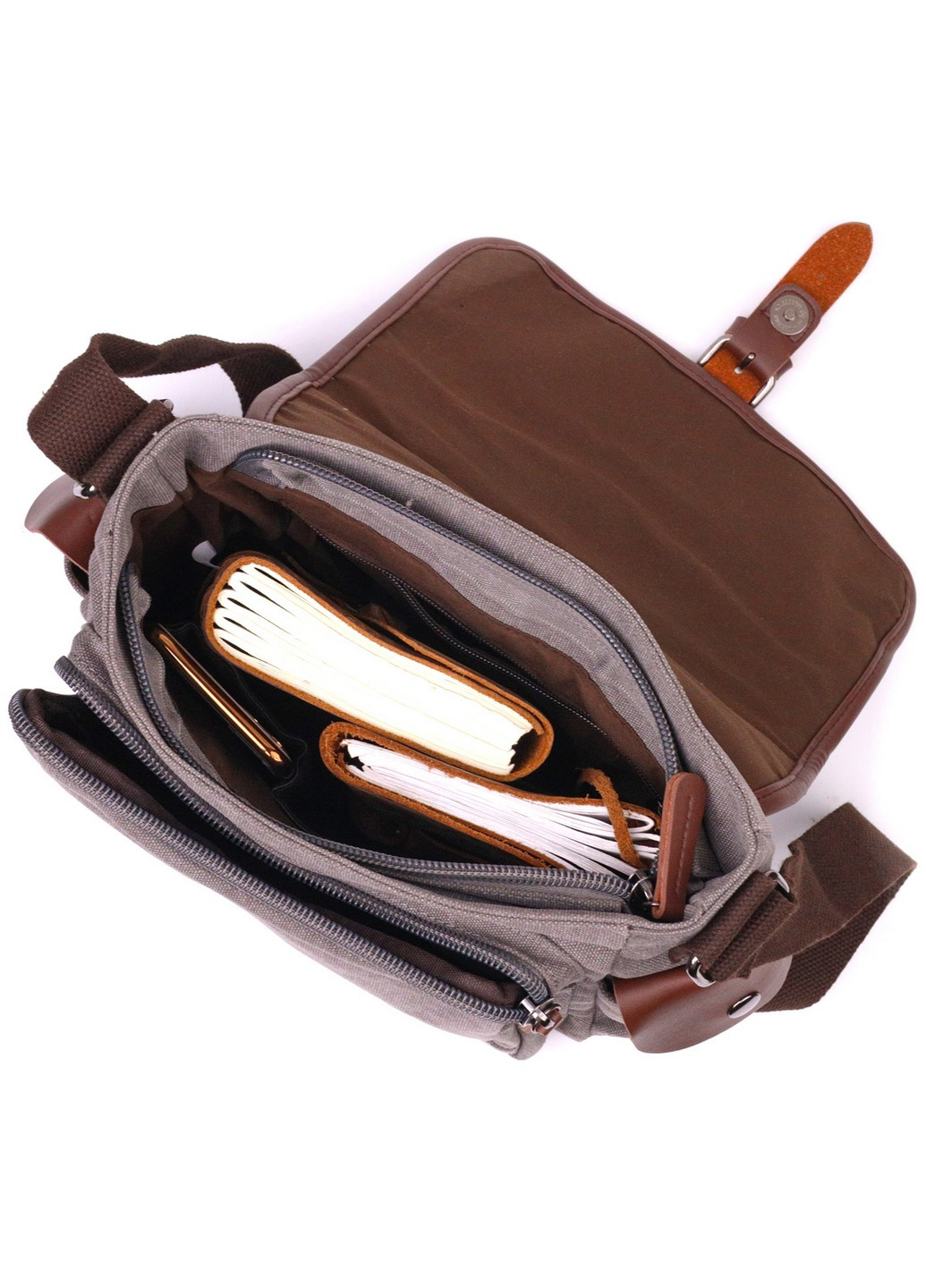 Практична горизонтальна чоловіча сумка із текстилю 17х24х13 см Vintage (257937254)