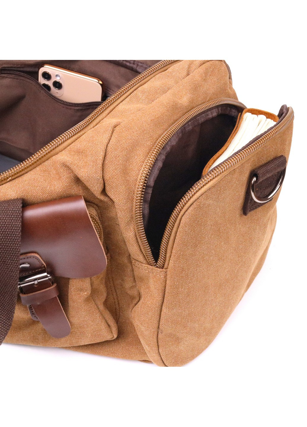 Удобная дорожная сумка из плотного текстиля 50х25х22 см Vintage (257937247)