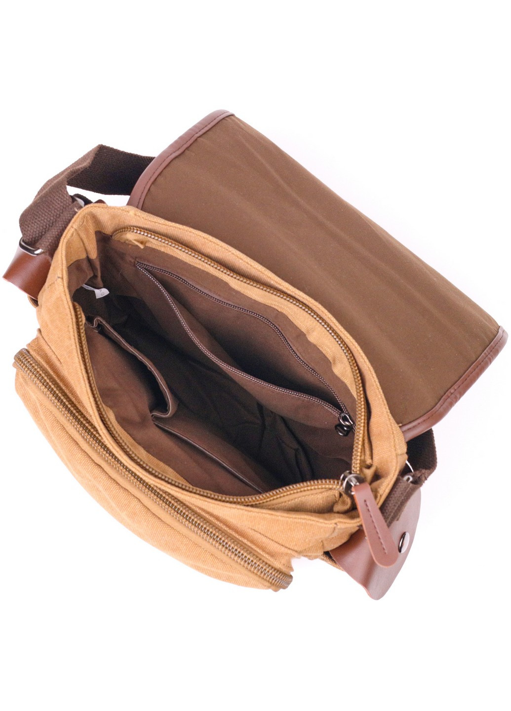 Функціональна чоловіча сумка з клапаном із текстилю 17х24х13 см Vintage (257937245)