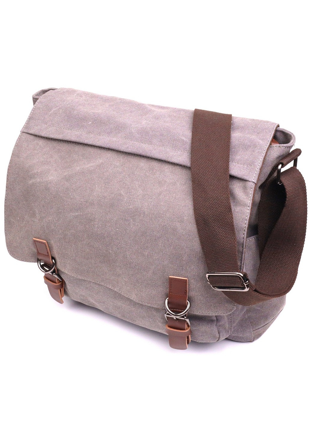 Вместительная горизонтальная мужская сумка для ноутбука из текстиля 36х33х10 см Vintage (257937255)