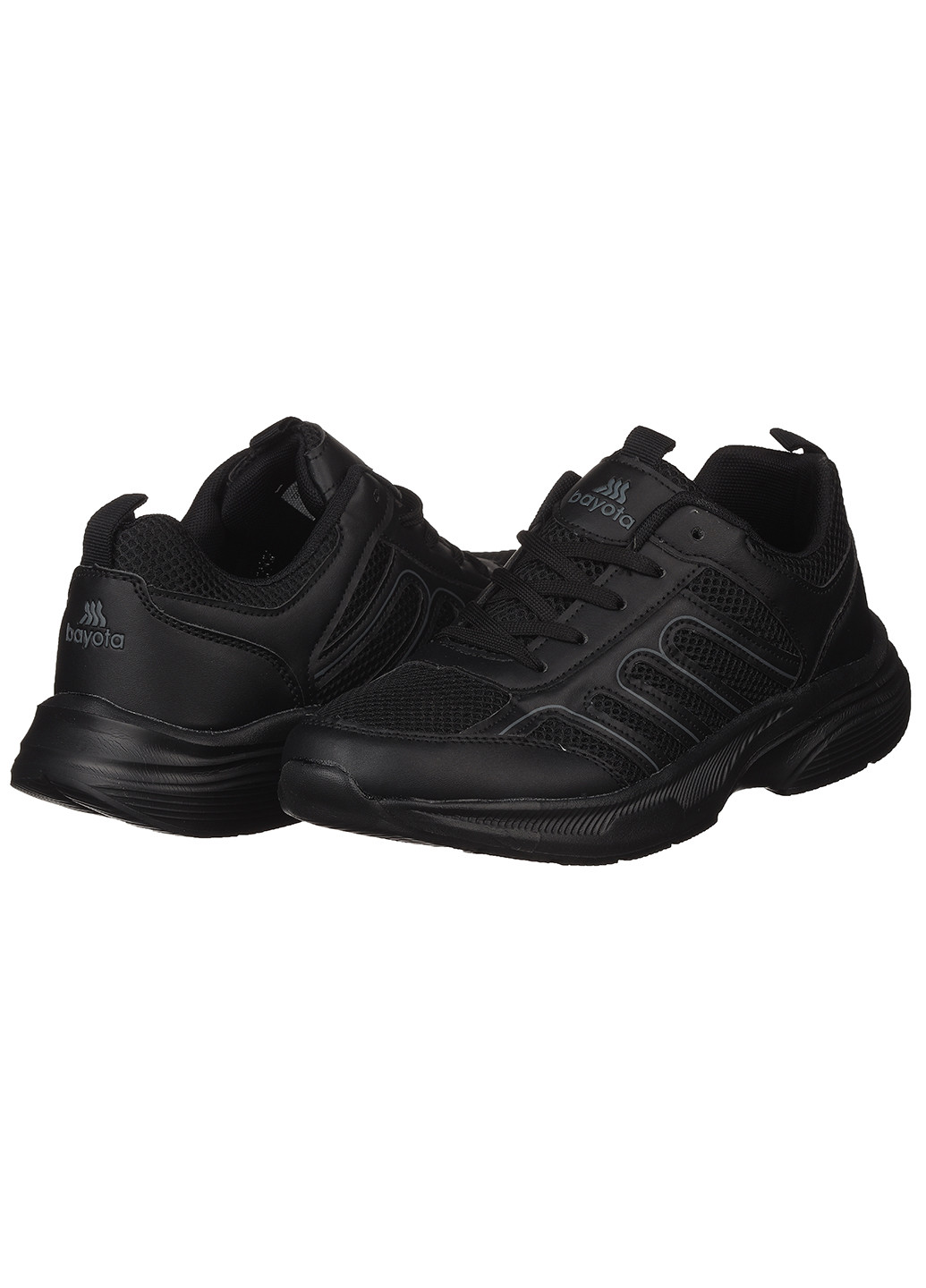 Черные демисезонные мужские кроссовки а5076-1 Bayota
