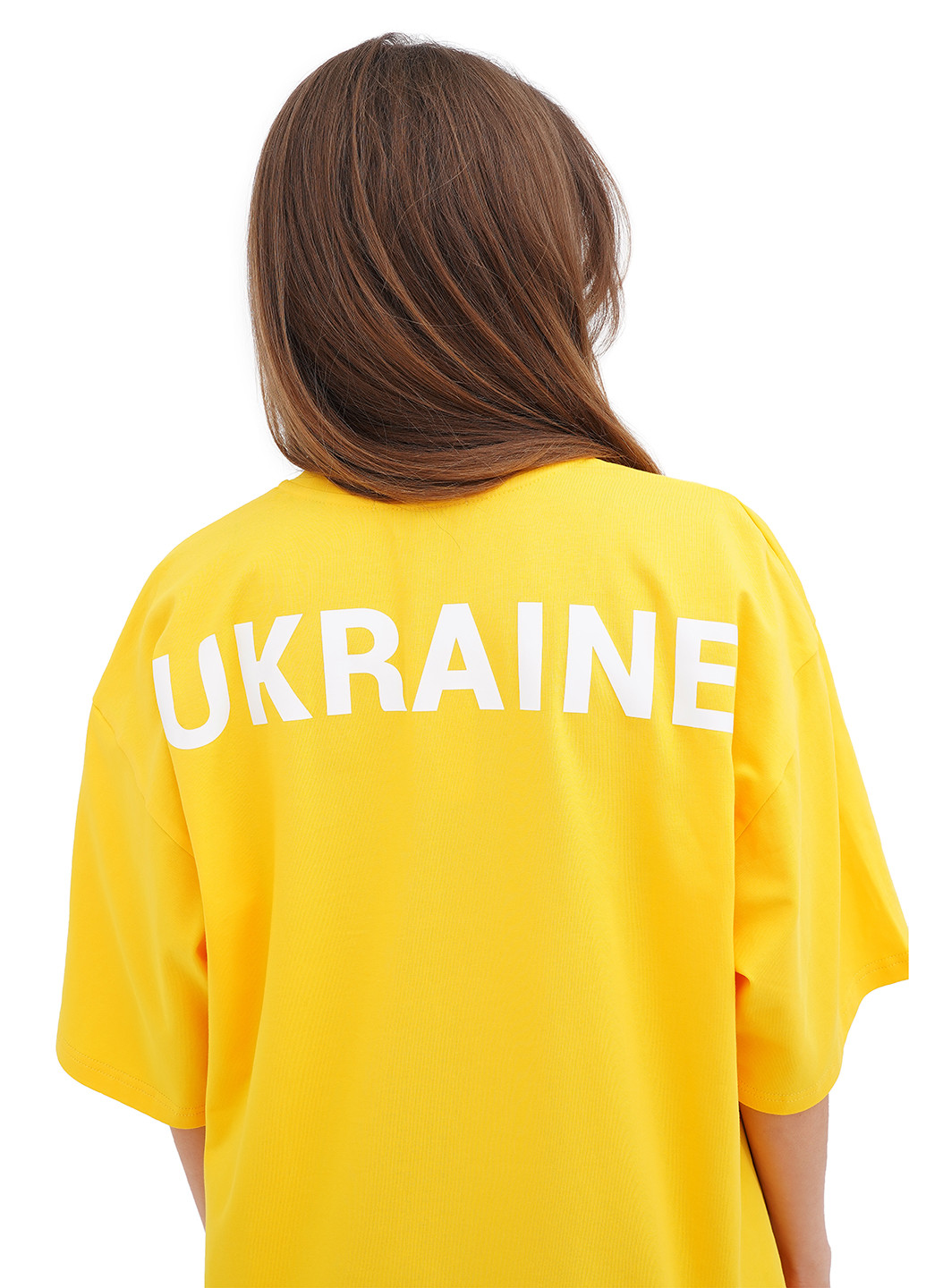 Желтая всесезон футболка "ukraine" жёлтого цвета с коротким рукавом Rebellis
