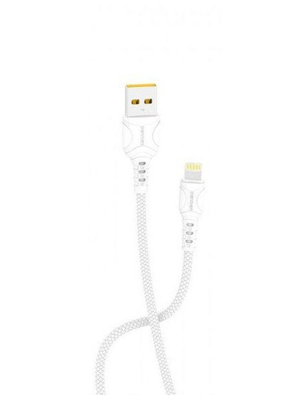 Кабель для заряджання та передачі даних Denmen D06L USB to Lightning Білий 1 м No Brand (257952220)