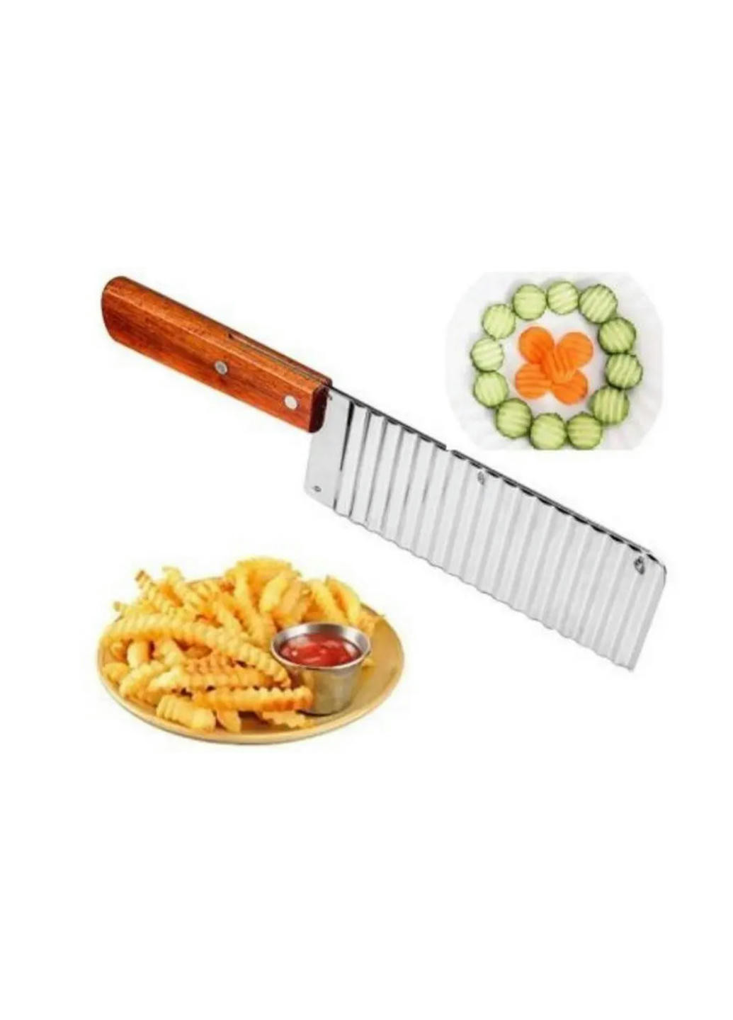 Нож для волнистой нарезки картошки фри и овощей RU-018 30 см Frico (257974615)
