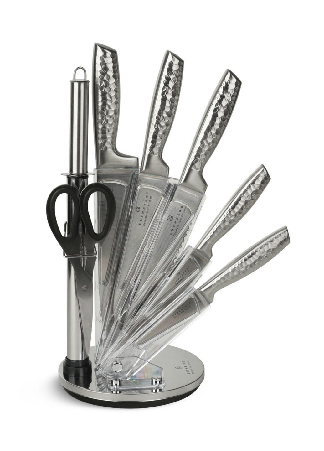Набор ножей EB-972 8 предметов серый Edenberg комбинированные,