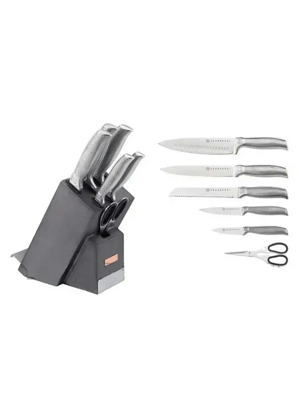 Набор ножей EB-11023-Dark-grey 7 предметов темно-серый Edenberg комбинированные,