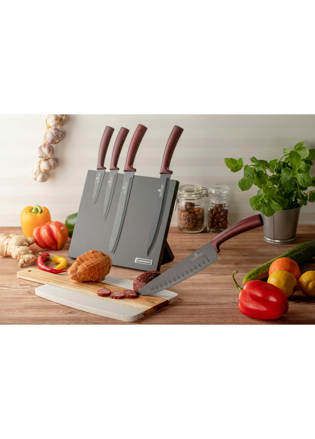 Набор ножей EB-963 6 предметов Edenberg комбинированные,