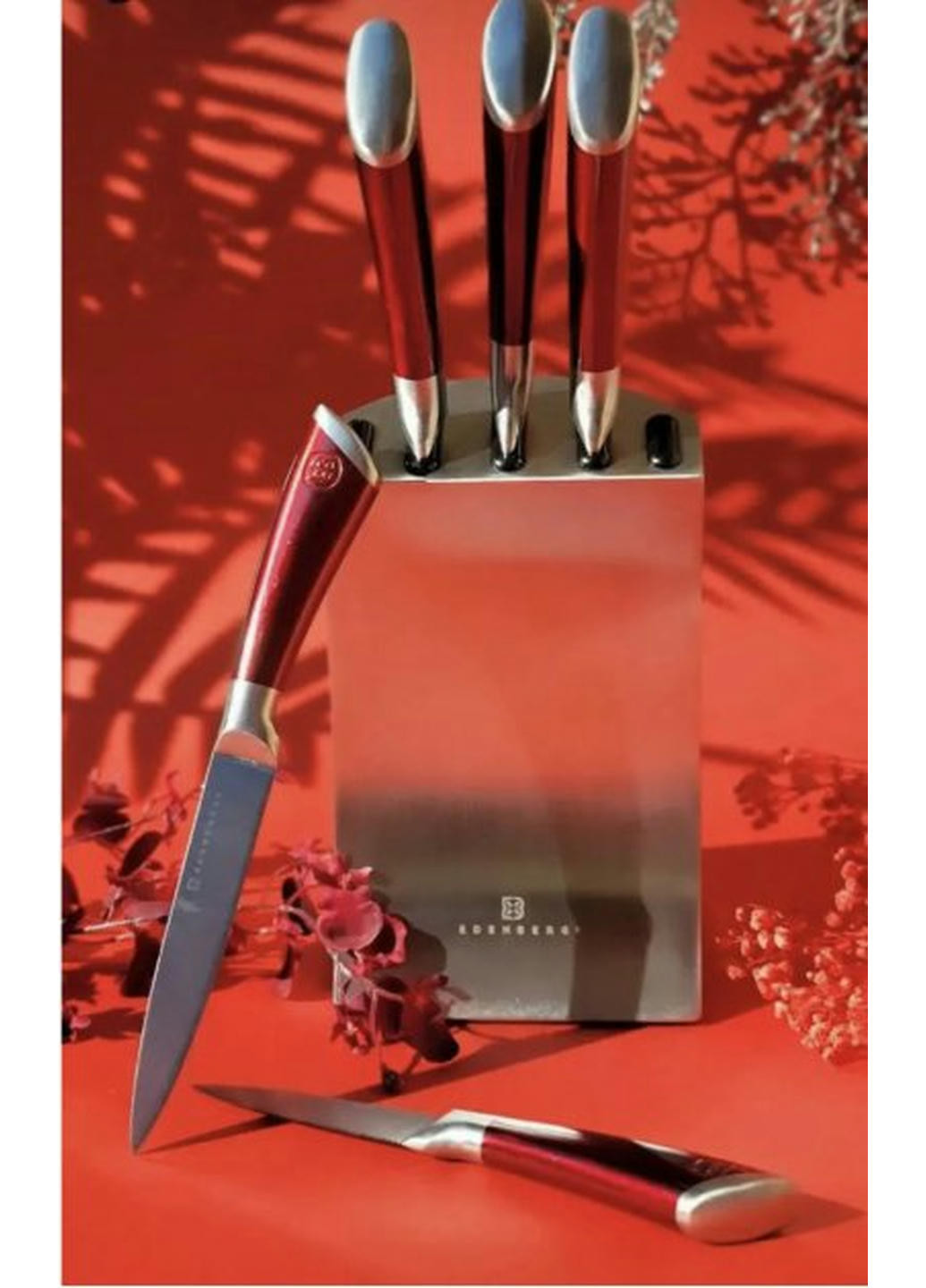 Набір ножів EB-11002-Red 6 предметів червоний Edenberg комбінований,