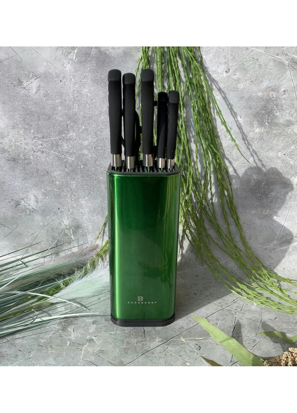 Набор ножей EB-11027-Green 7 предметов зеленый Edenberg комбинированные,