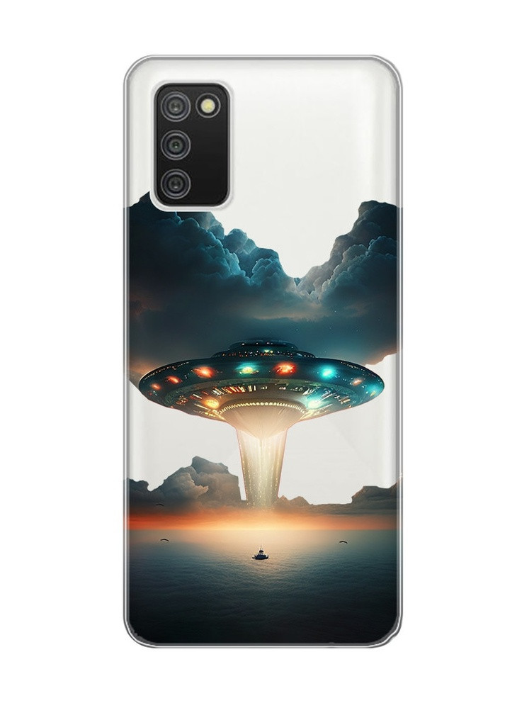 Прозрачный чехол для Samsung Galaxy A02s Тарелка UFO (принт 241) Creative (257976523)