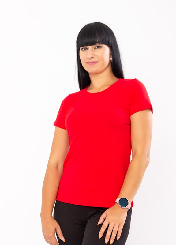 Червона літня футболка жіноча червоний носи своє (p-6018-35145) Носи своє
