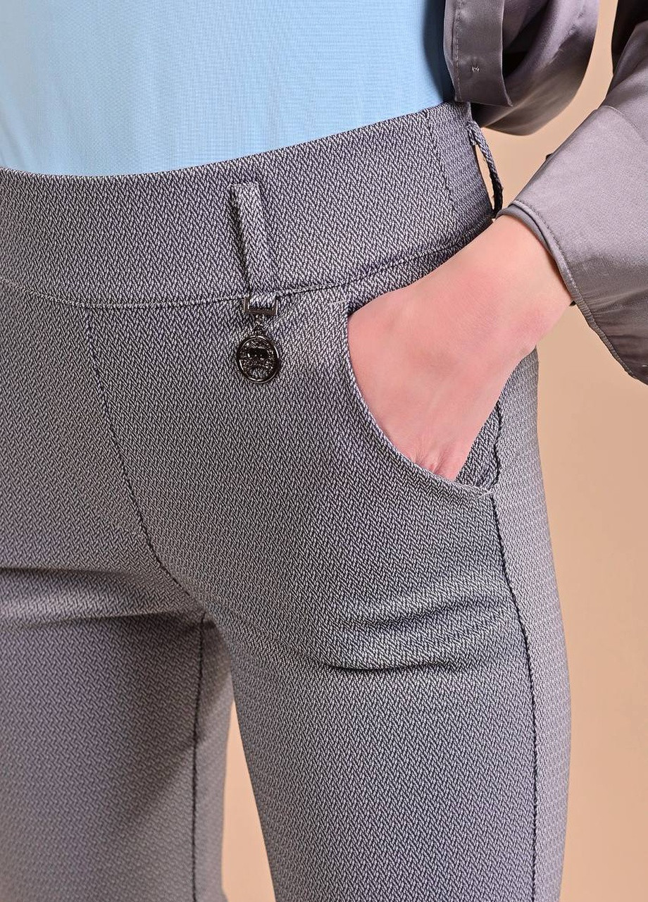 Светло-серые кэжуал демисезонные брюки Anastasimo