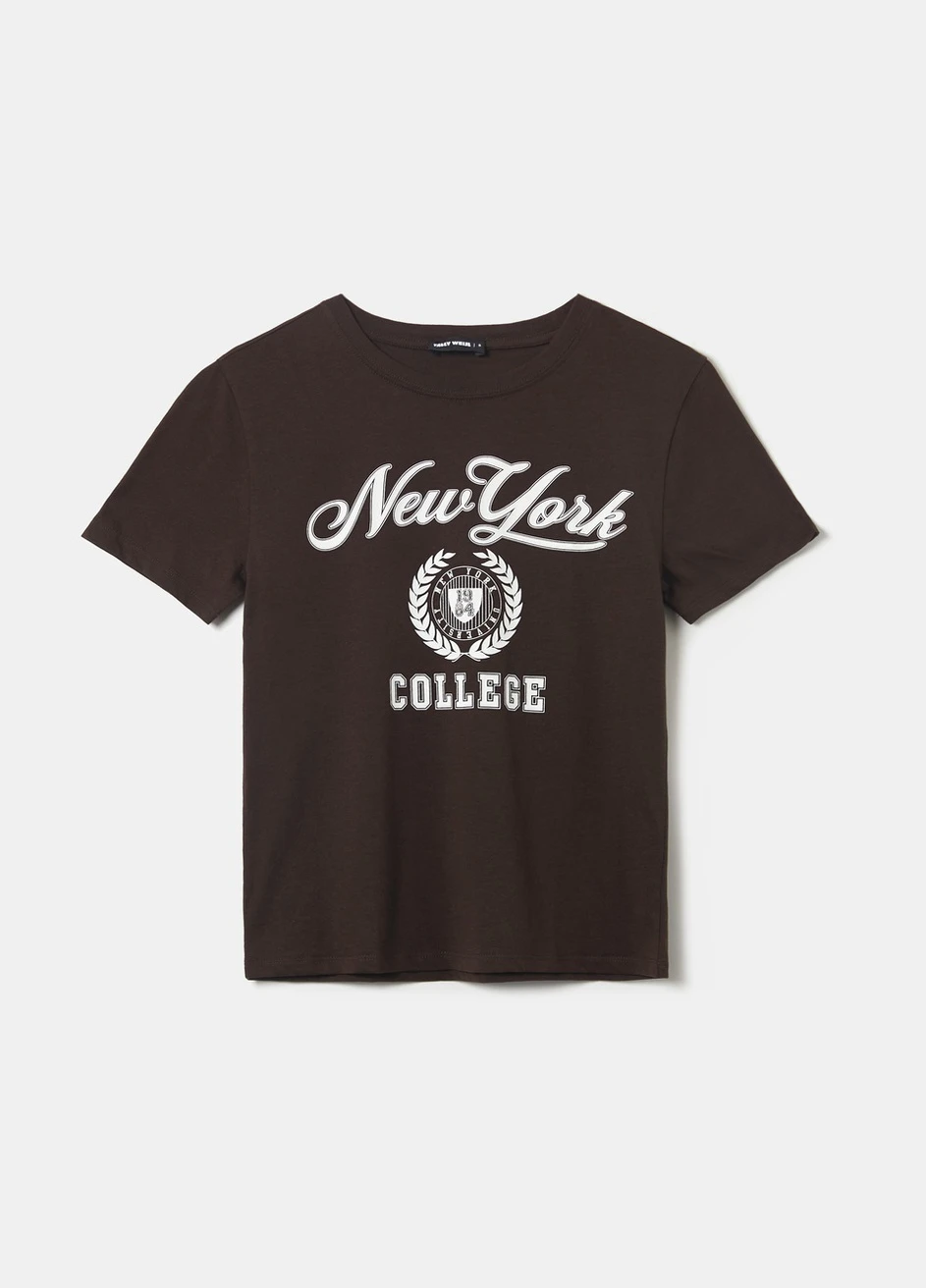 Футболка Tally Weijl Basic T-Shirts - KNITTED BASIC TSHIRT - (257972870)
