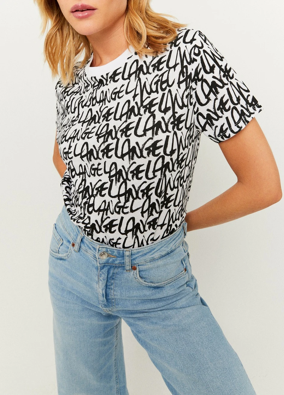 Футболка Tally Weijl Basic Stretch TShirt - KNITTED BASIC TSHIRT - (257972838)