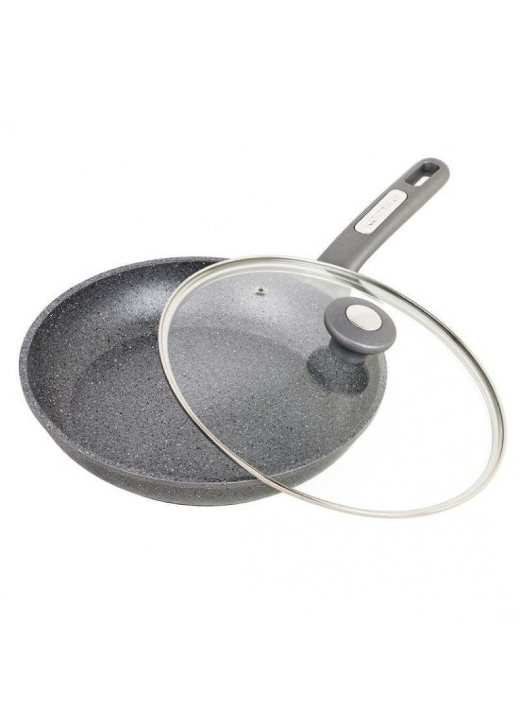 Сковорода з гранітним покриттям антипригарним з кришкою d=20 см KM-4269GR Kamille (258200844)