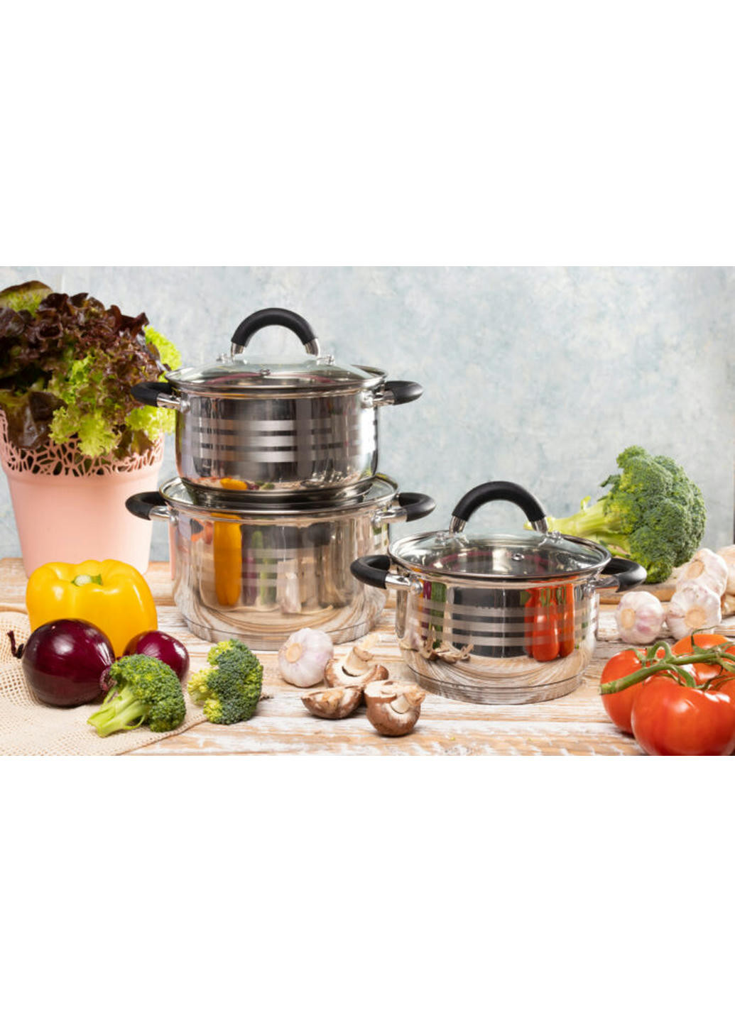 Набор кастрюль EB-2411 6 предметов Edenberg (258201097)