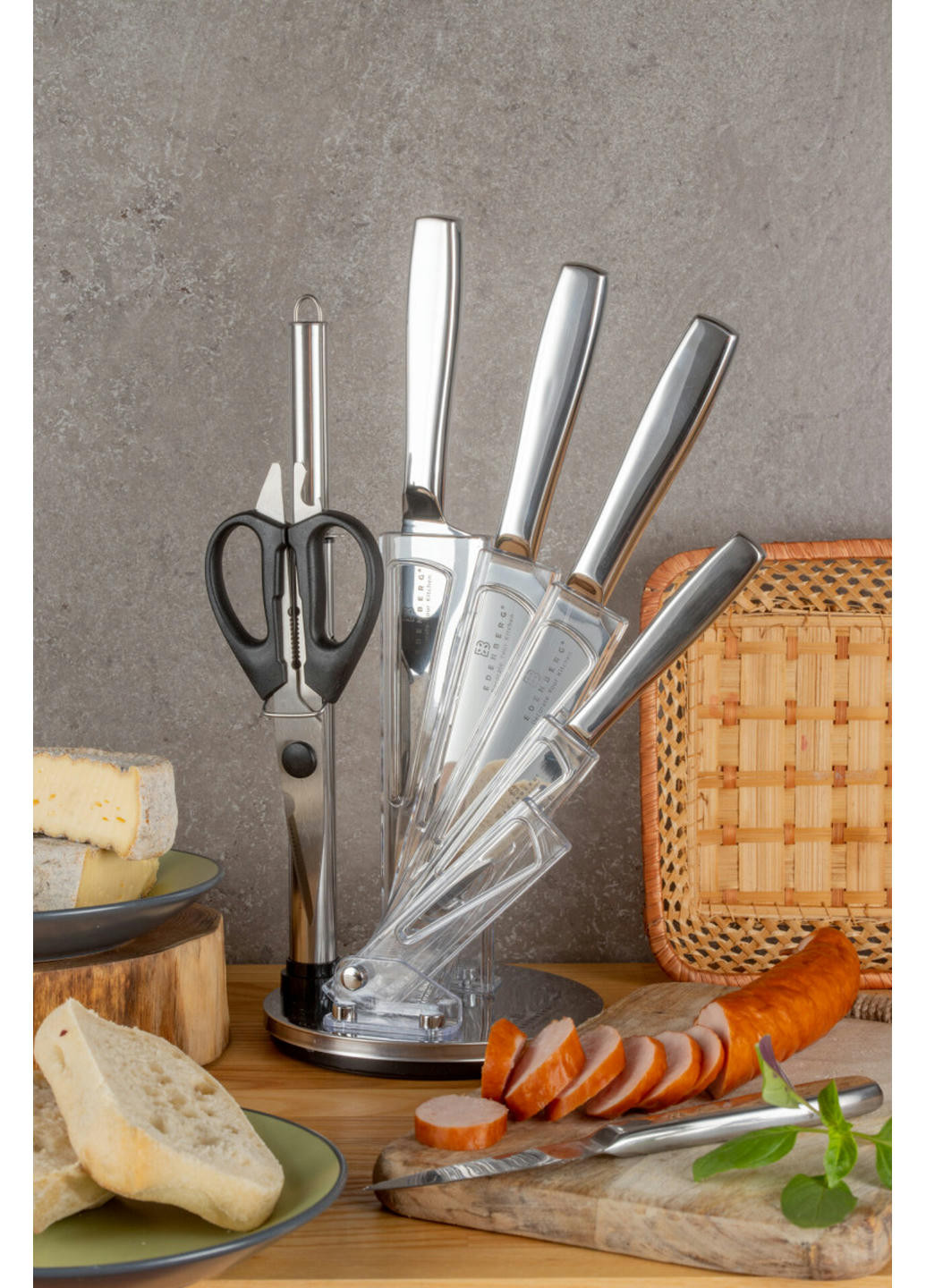 Набор ножей EB-966 8 предметов Edenberg комбинированные,