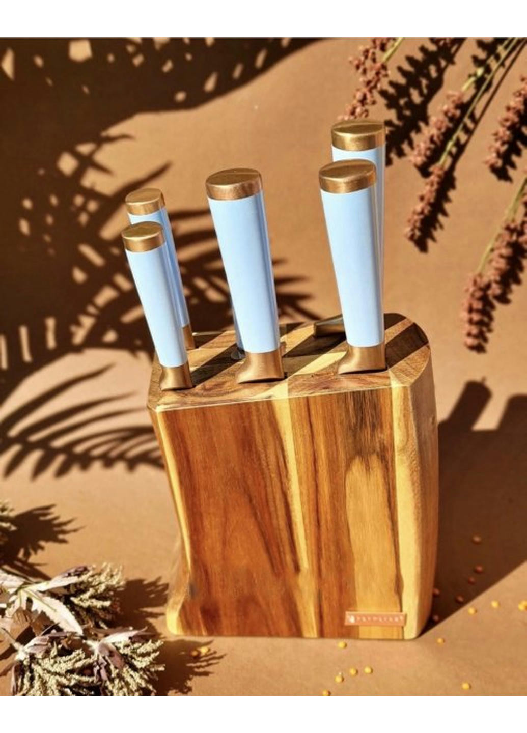 Набор ножей EB-11029-Blue 7 предметов голубой Edenberg комбинированные,