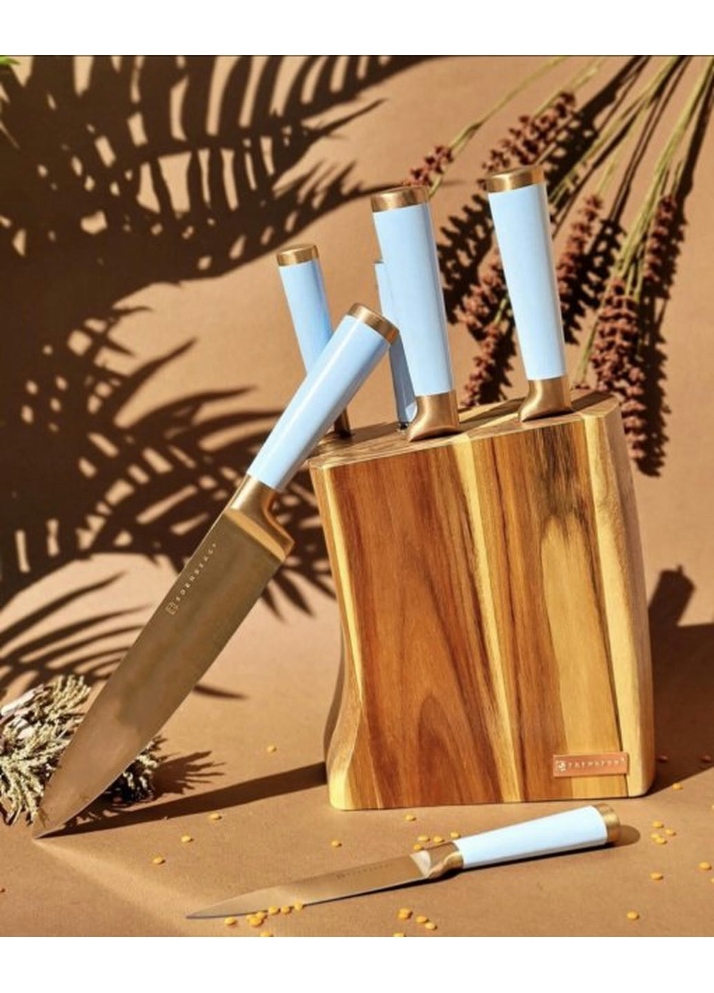 Набор ножей EB-11029-Blue 7 предметов голубой Edenberg комбинированные,