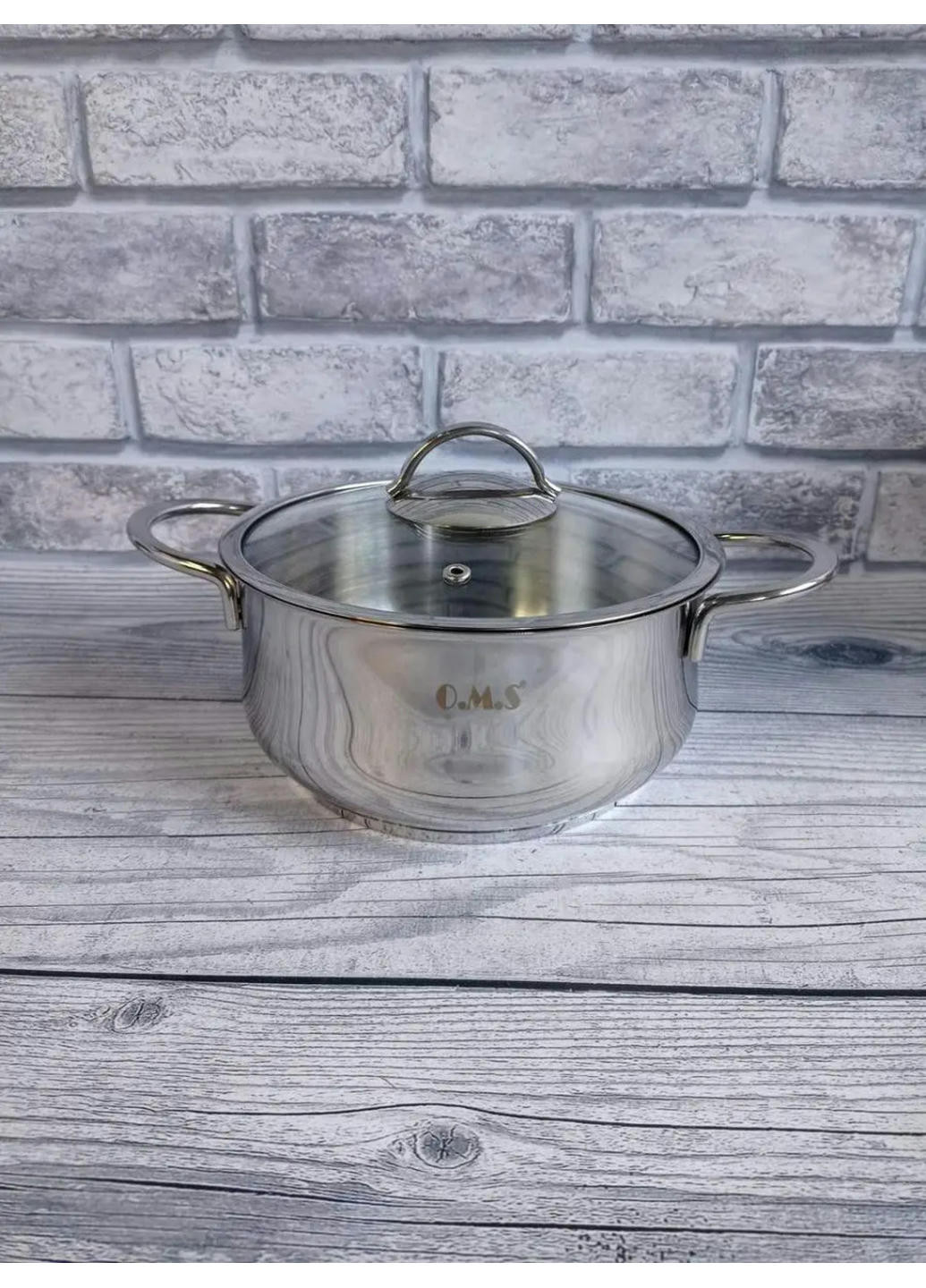 Кастрюля со стеклянной крышкой Yummy 2038-S-20 3 л 20 см OMS (258259552)