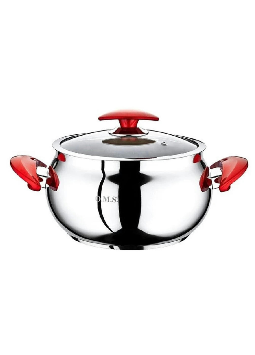 Каструля зі скляною кришкою Ball-Shaped 2032-20 20 см 3.7 л OMS (258259537)
