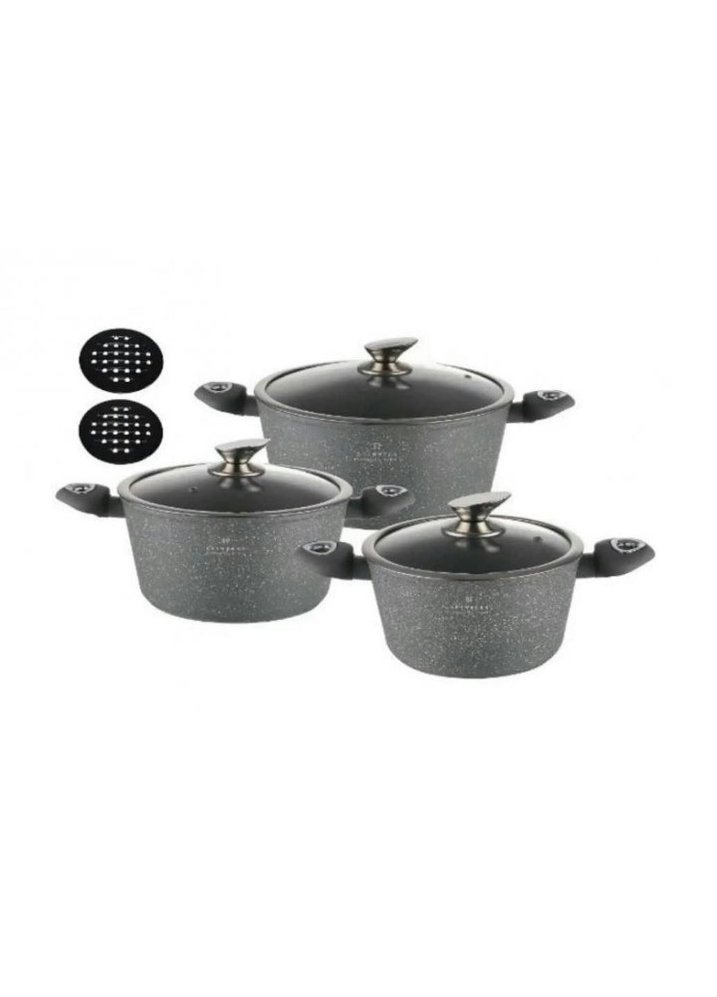 Набір каструль EB-7427 8 сірий предметів Edenberg (258260189)