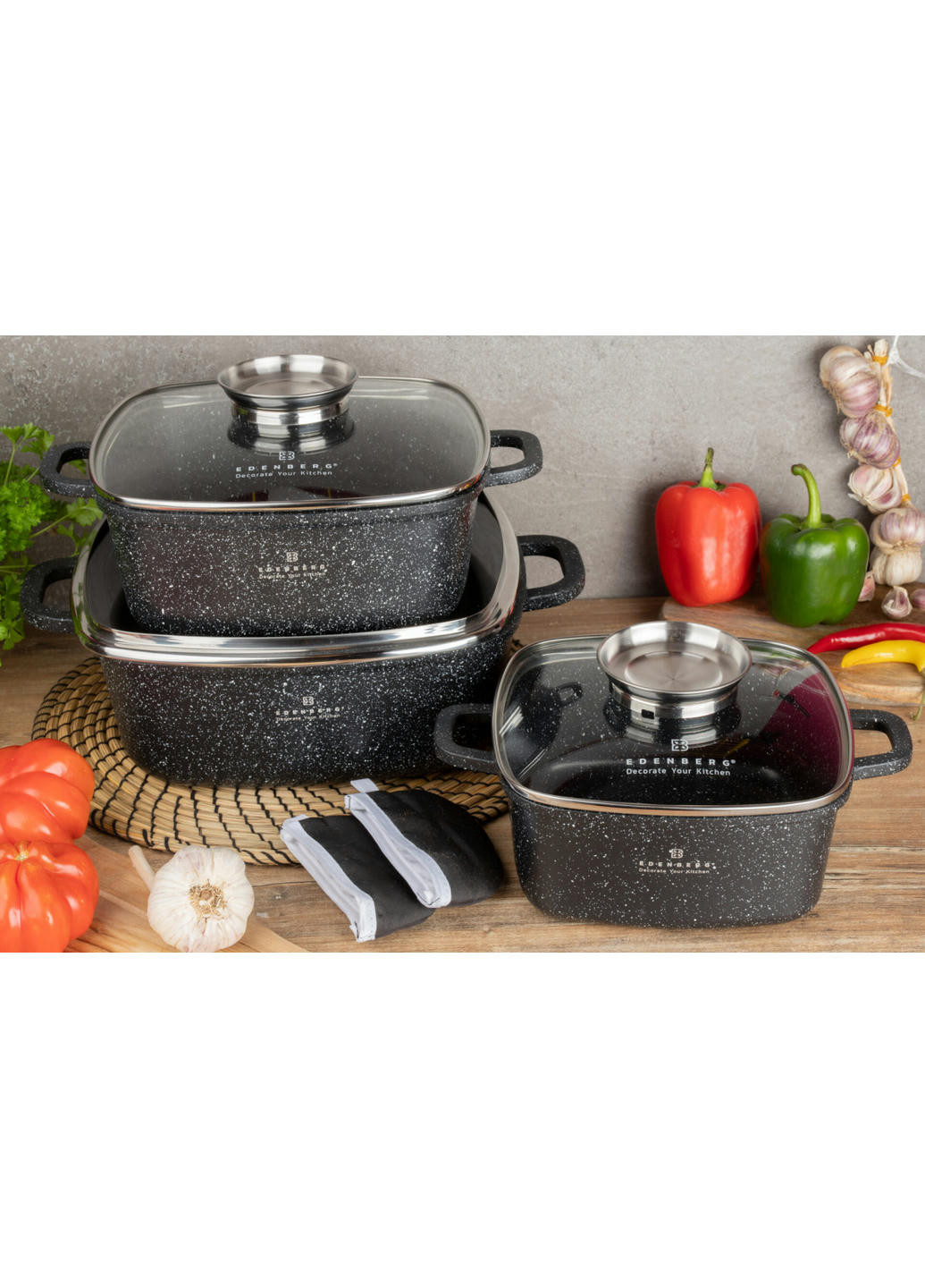 Набор кастрюль EB-8141 8 предметов Edenberg (258260187)