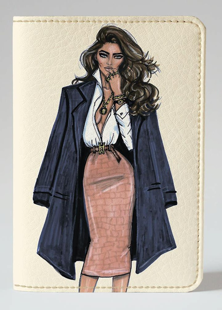 Обкладинка на паспорт громадянина України закордонний паспорт Дівчина VOGUE 12 (еко-шкіра) Po Fanu (257985285)