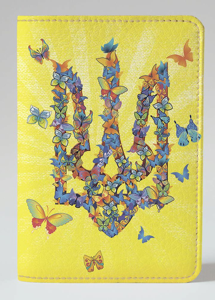 Обложка на паспорт гражданина Украины загранпаспорт Герб Украины из бабочек (эко-кожа) Po Fanu (257985275)