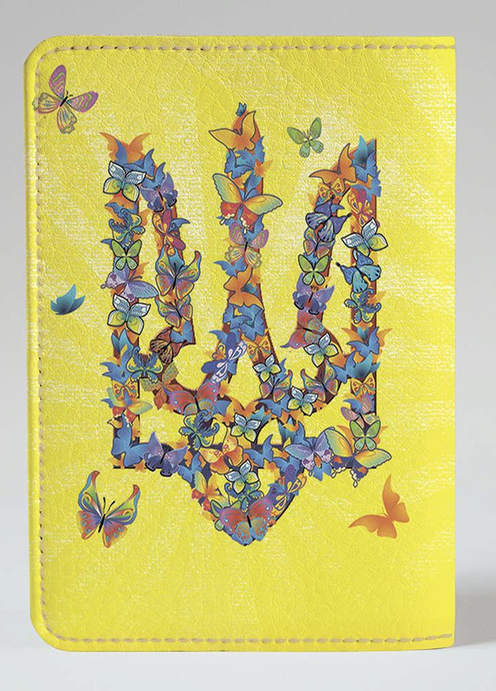 Обложка на паспорт гражданина Украины загранпаспорт Герб Украины из бабочек (эко-кожа) Po Fanu (257985275)