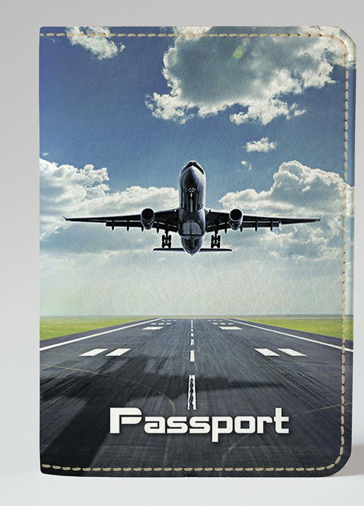 Обложка на паспорт гражданина Украины загранпаспорт Аэропорт Самолет (эко-кожа) Po Fanu (257985286)