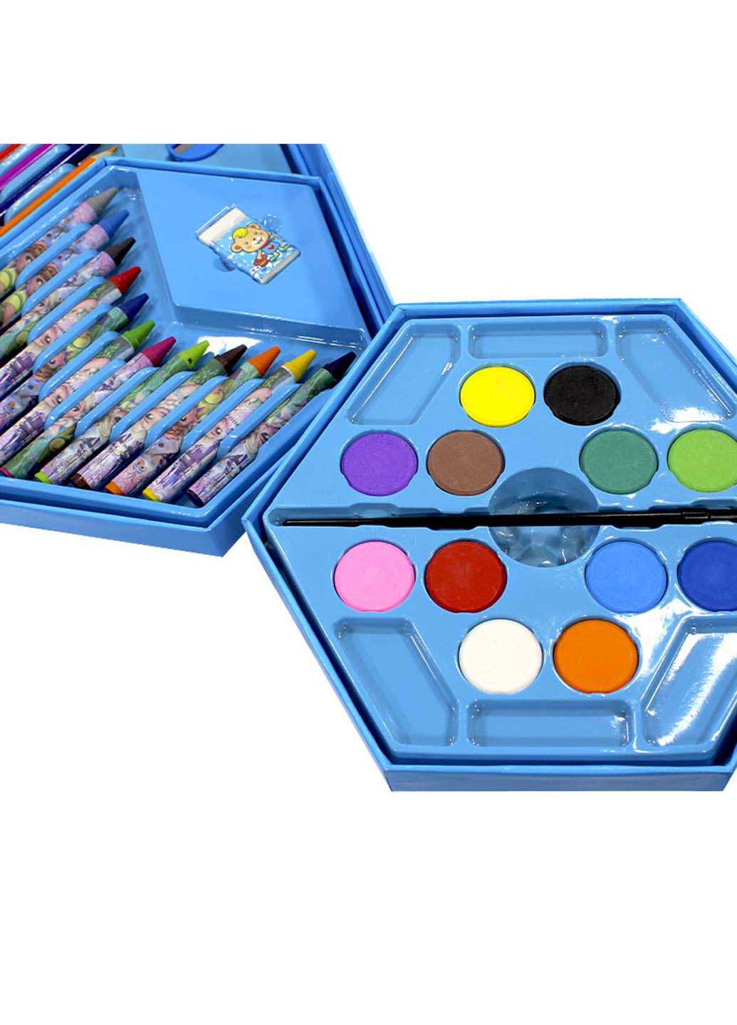Набір для дитячої творчості та малювання 46 предметів No Brand Painting Set синє