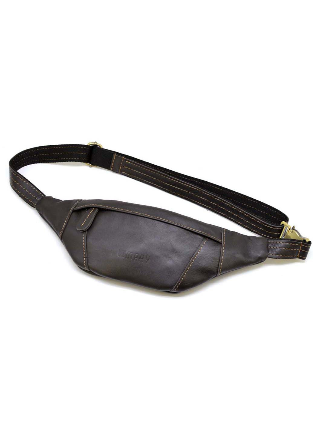 Напоясная кожаная сумка Lim-525GC коричневая LIMARY (257996531)