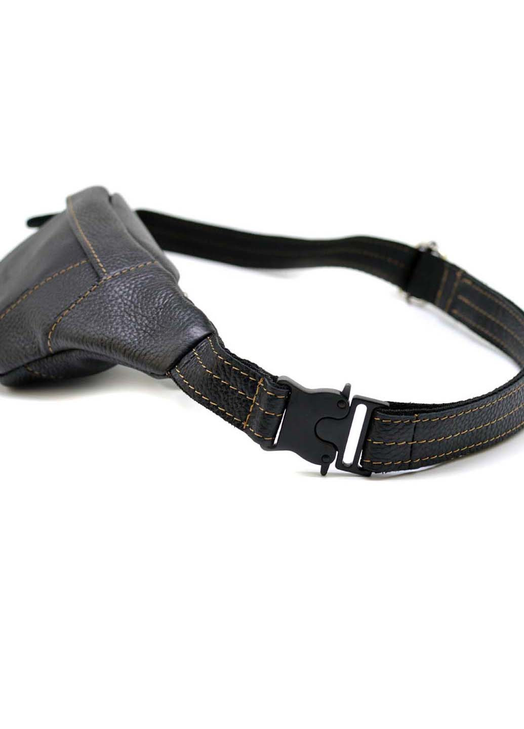 Напоясна шкіряна сумка бананка Lim-525FA Чорна LIMARY (257996532)