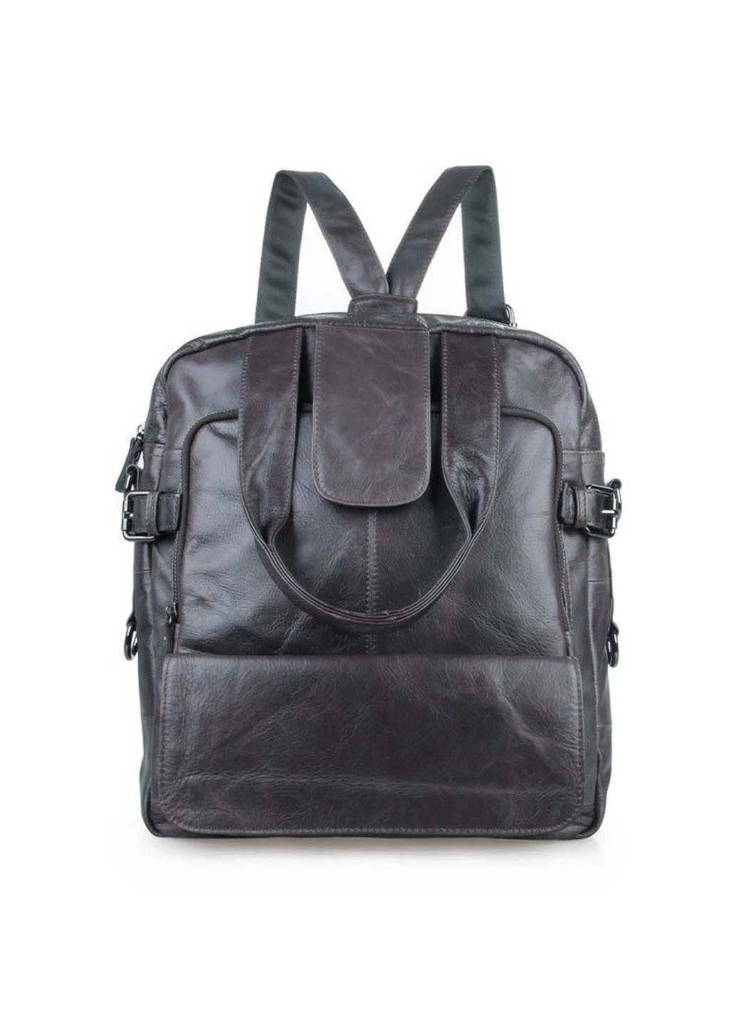 Вертикальная кожаная рюкзак сумка крос-боди 7065J 31 × 36 × 10 John McDee (257996668)