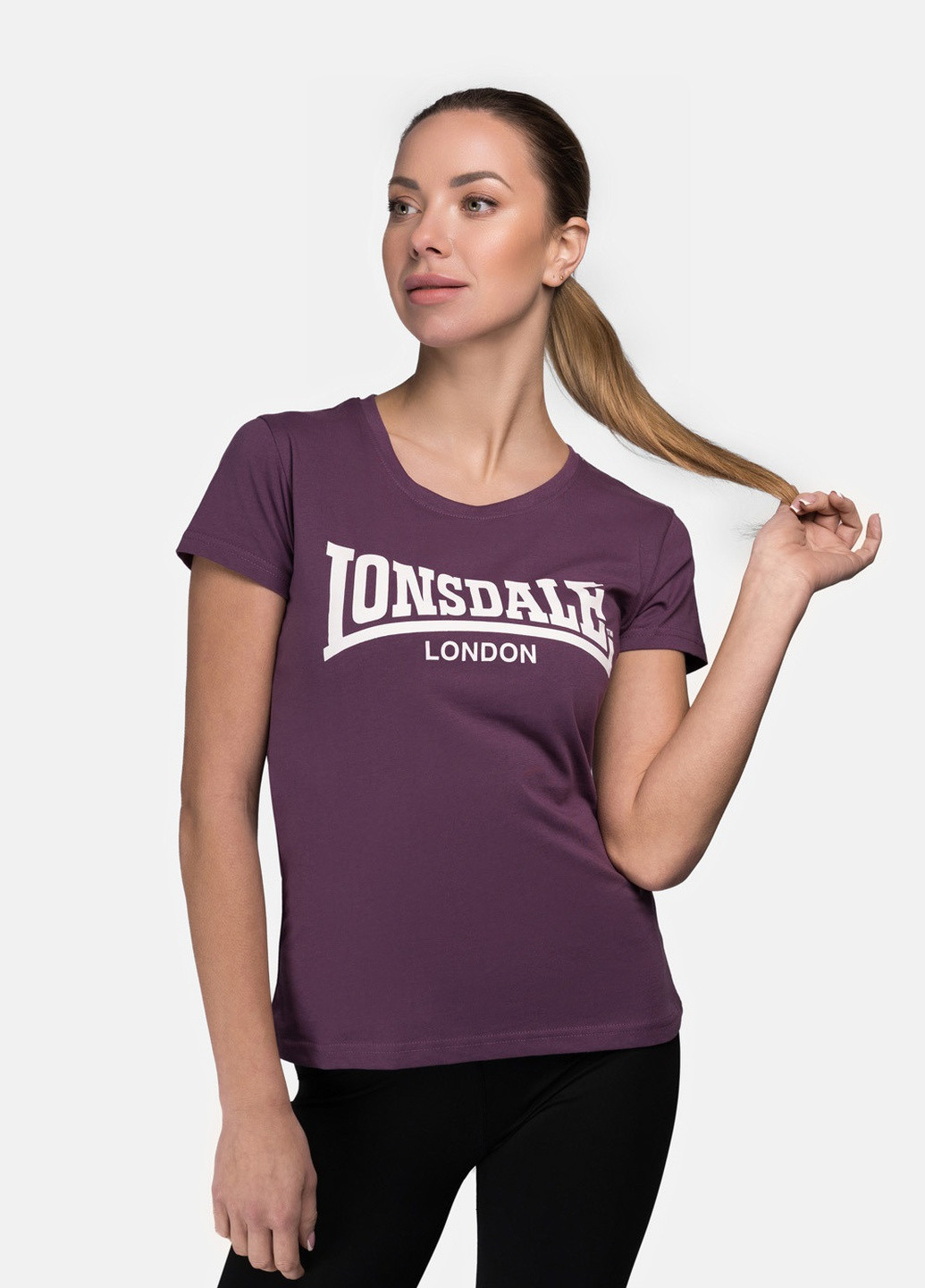 Темно-фиолетовая демисезон футболка Lonsdale CARTMEL