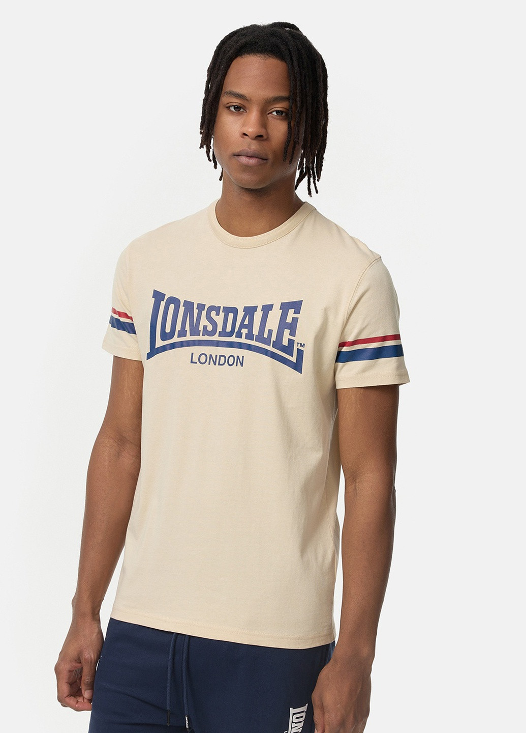 Бежевая футболка Lonsdale CREICH