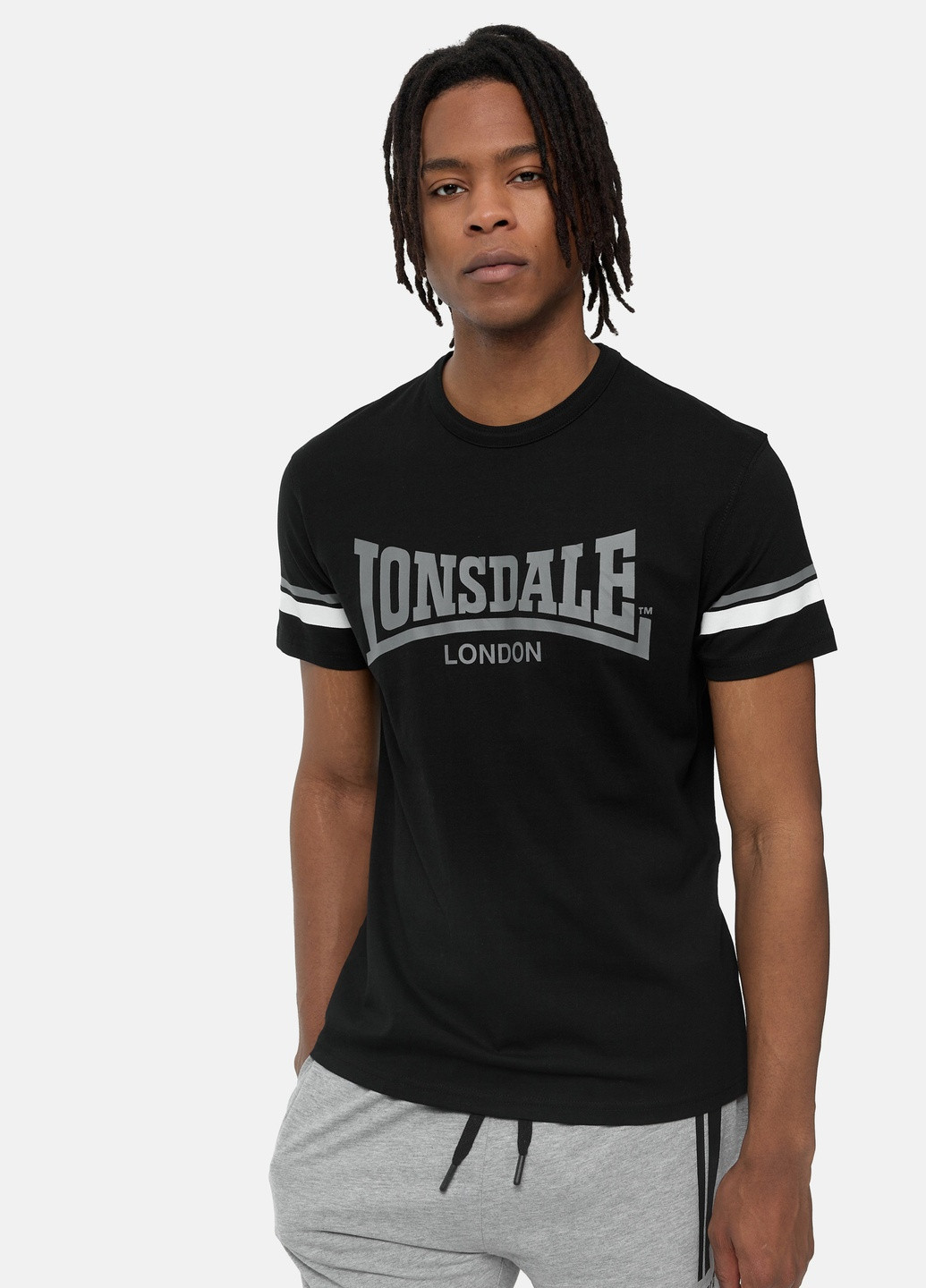 Чорна футболка Lonsdale CREICH