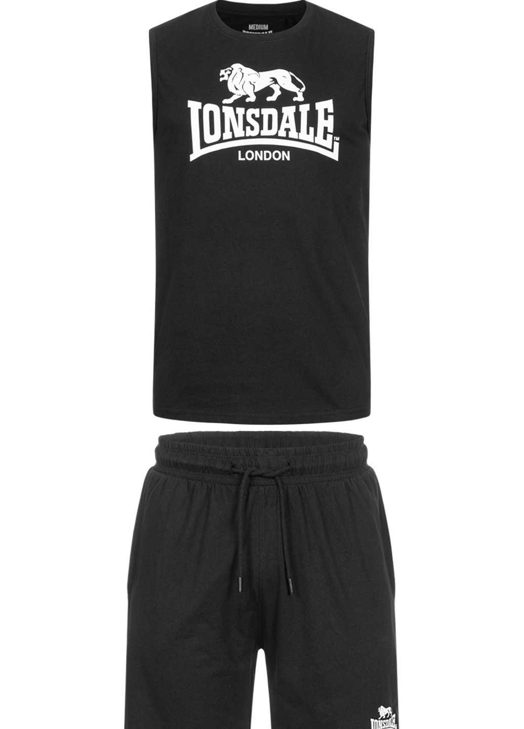 Черная демисезонная шорты и футболка Lonsdale ALLANTON