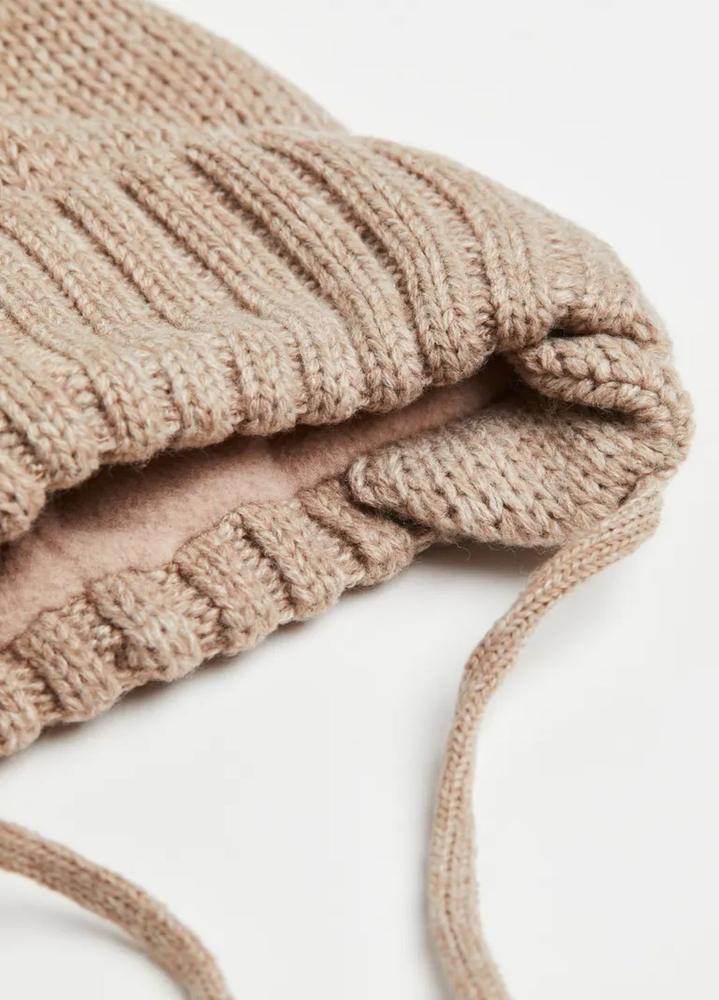 Бежевий зимній комплект (шапка+рукавиці) H&M
