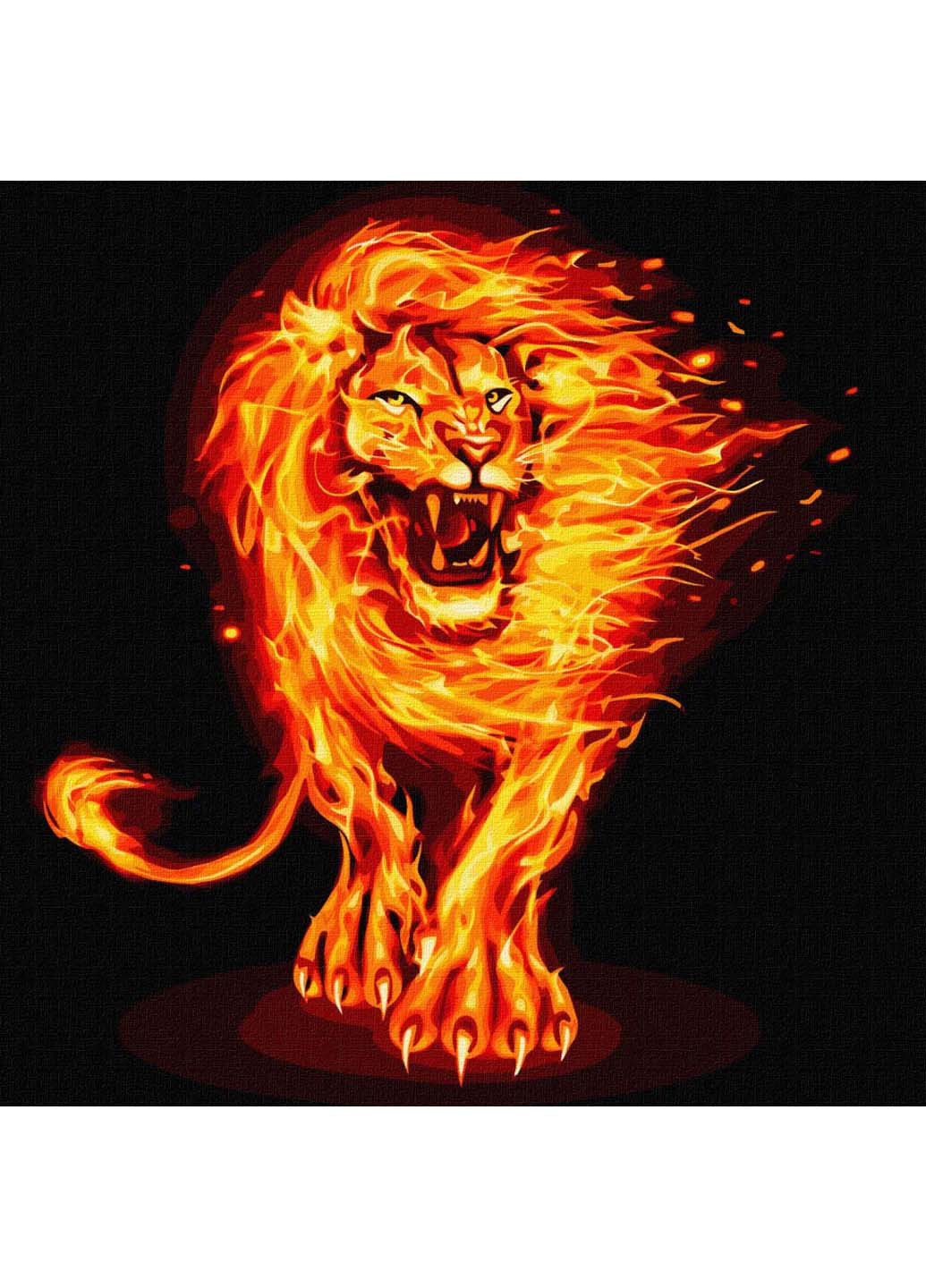 Картина за номерами Вогняна сила 40х40 см Идейка (258021783)