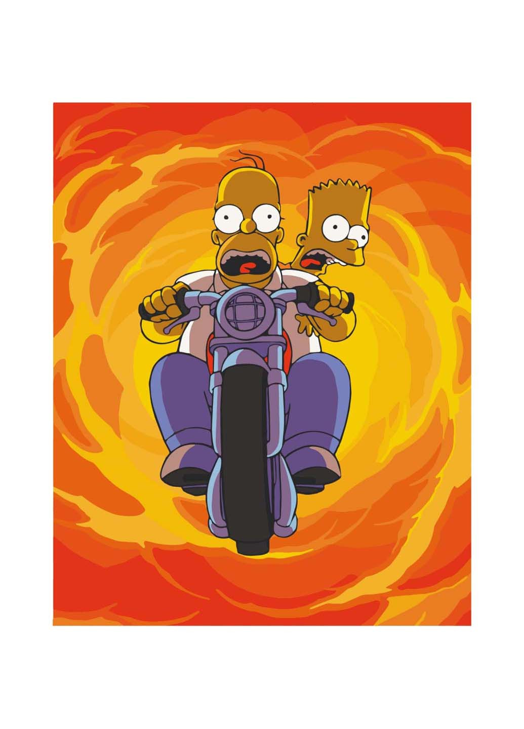 Картина по номерам Гомер и Барт на байке 40х50 см Art Craft (258022250)