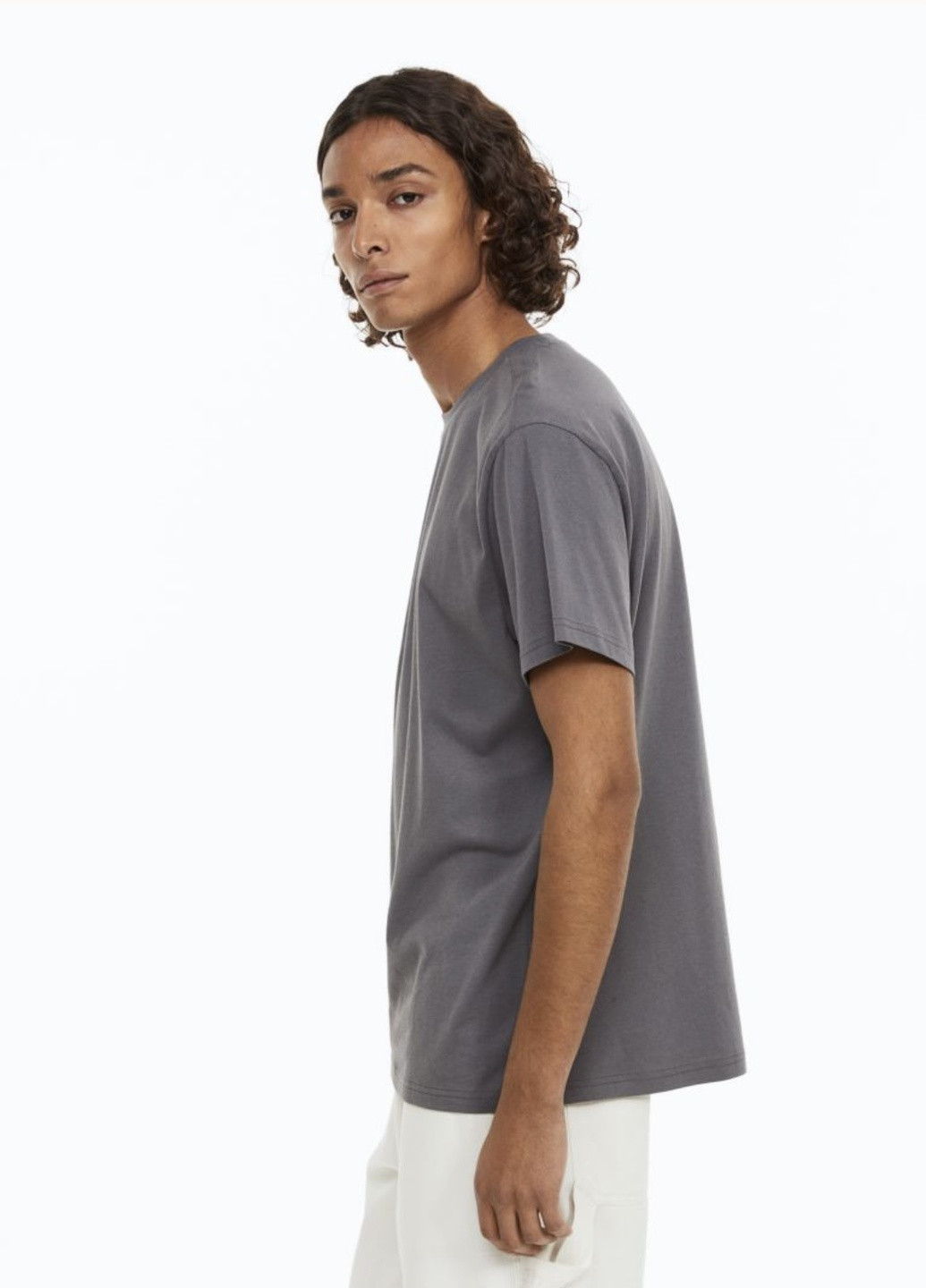 Сіра базова футболка з коротким рукавом H&M regular fit