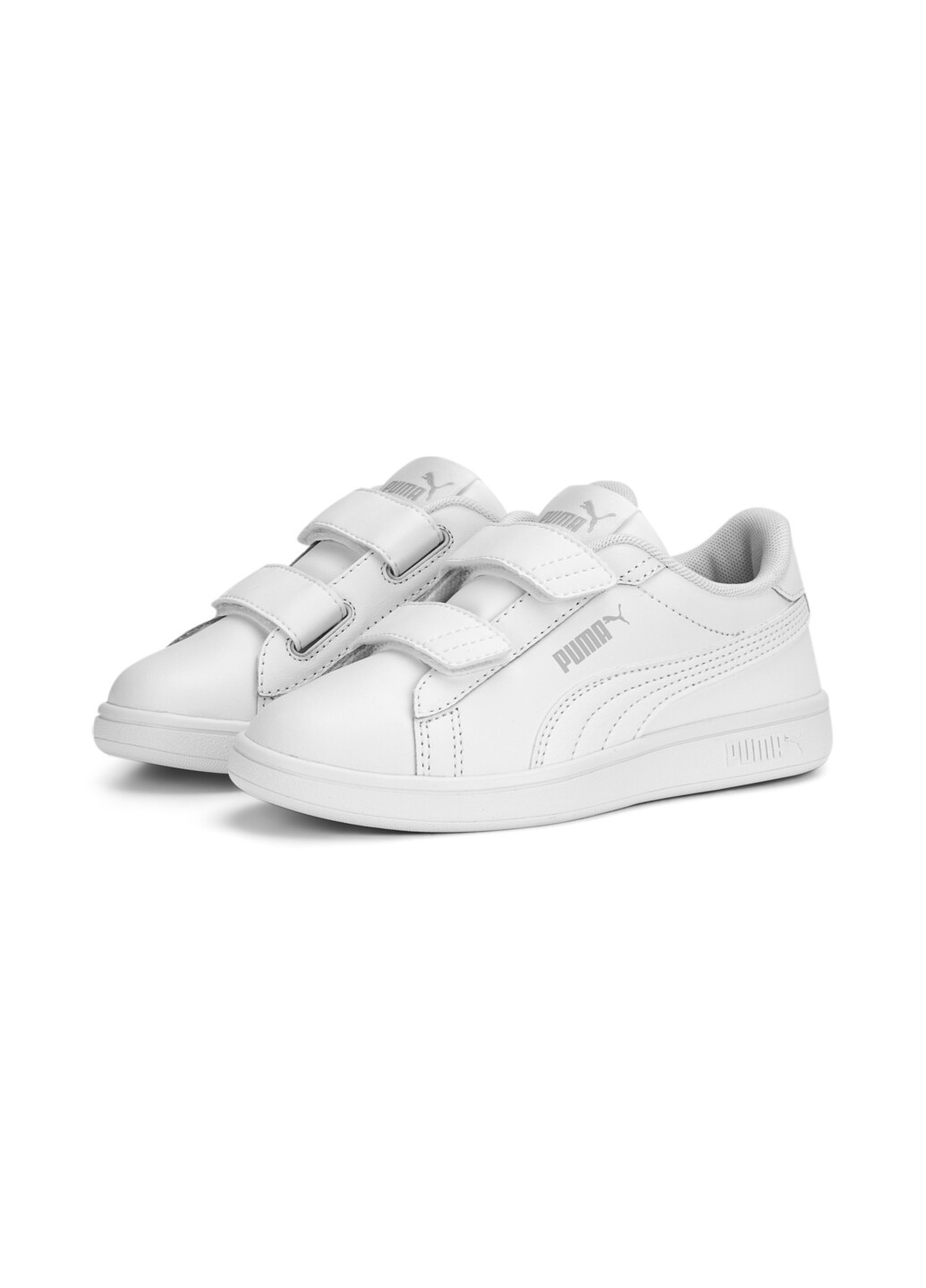 Білі дитячі кросівки smash 3.0 leather v sneakers kids Puma