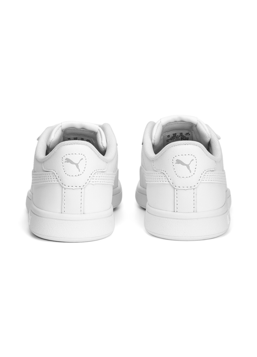 Белые детские кроссовки smash 3.0 leather v sneakers kids Puma