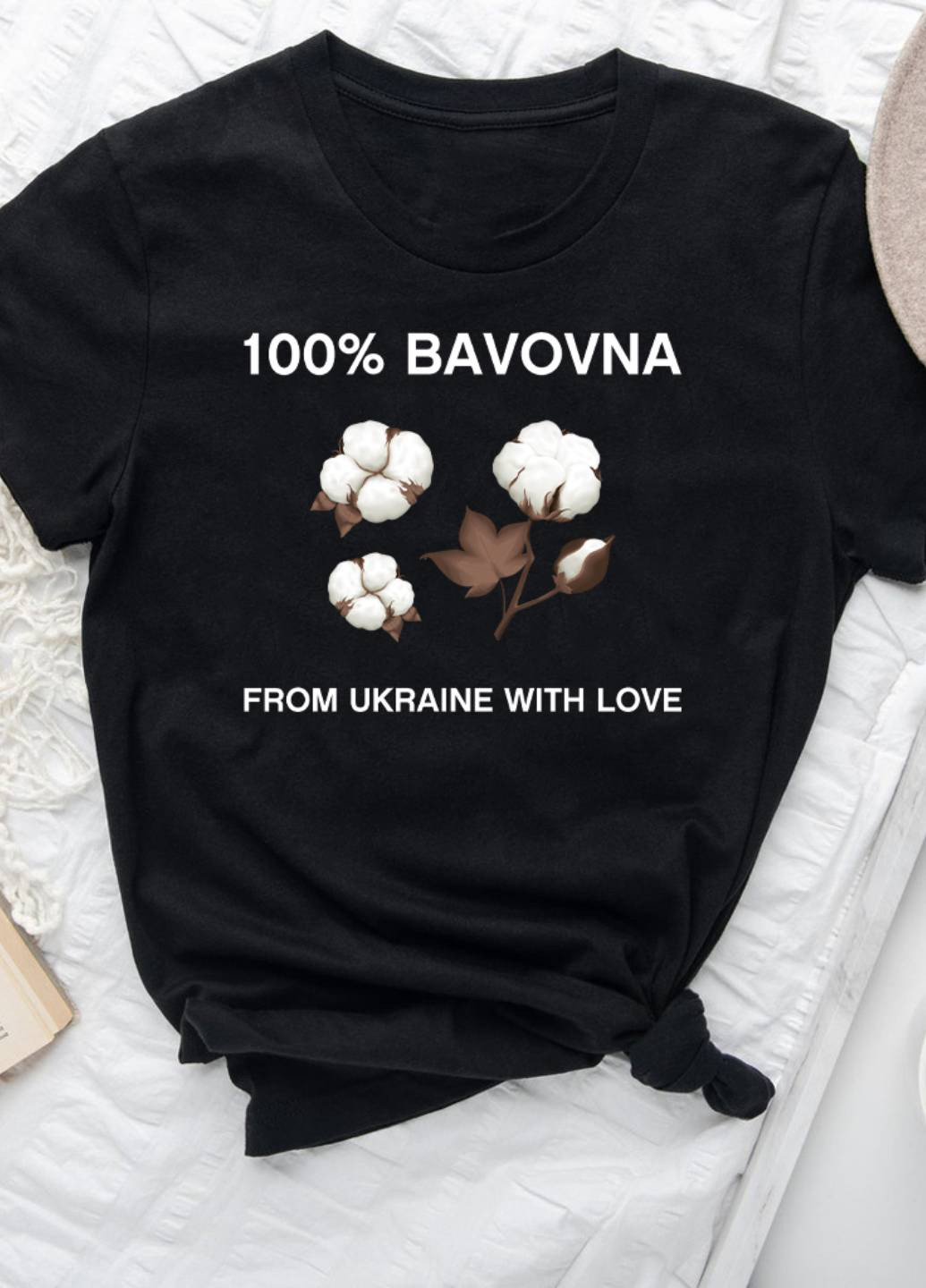 Черная демисезон футболка женская черная 100% бавовна-2 Love&Live