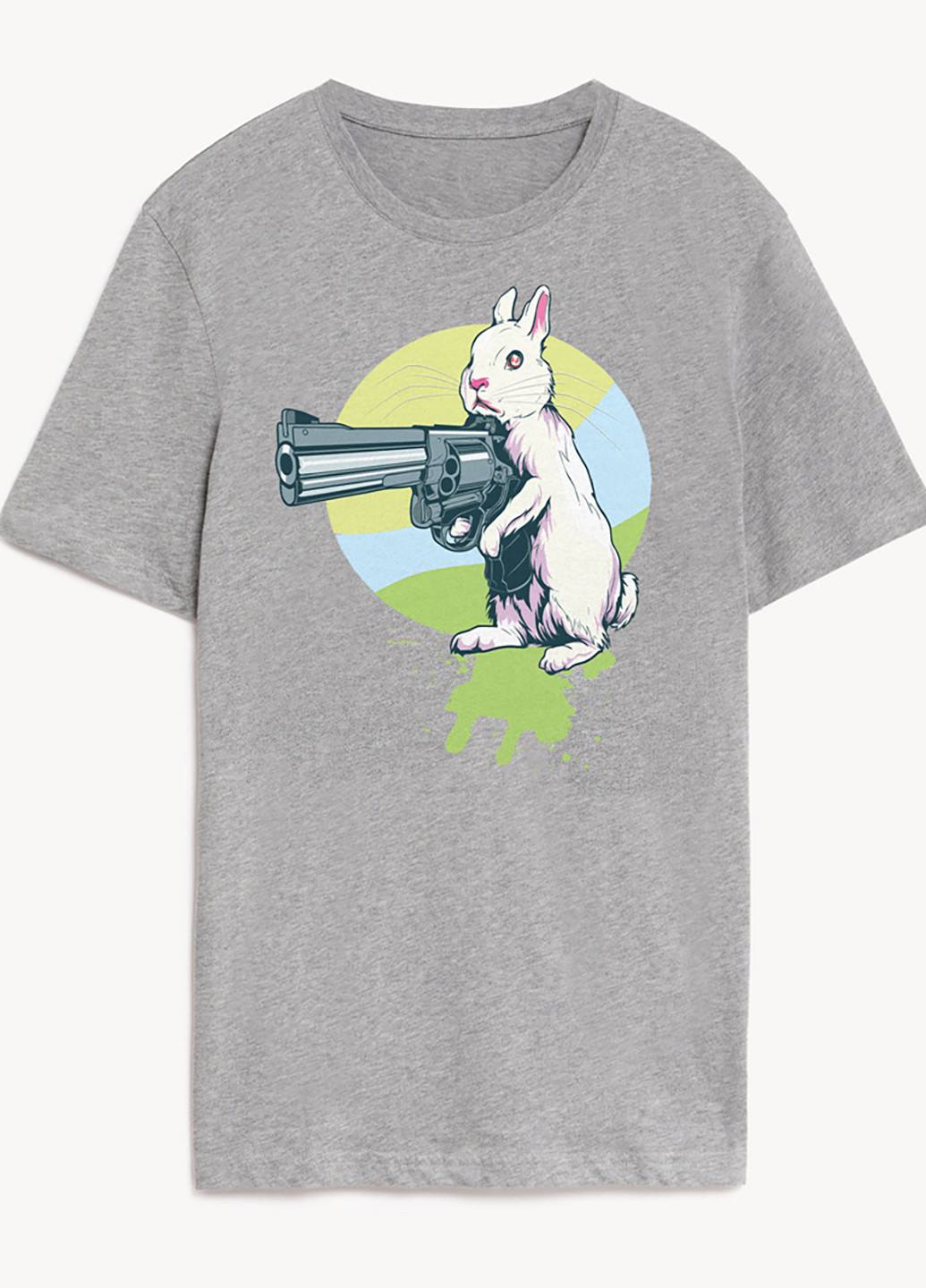 Серая футболка мужская серая rabbit killer Zuzu