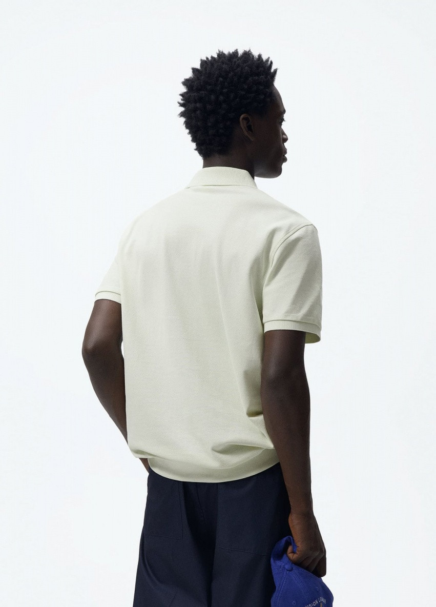 Светло-зеленая футболка поло текстурированная Zara 9240 423 LT GR