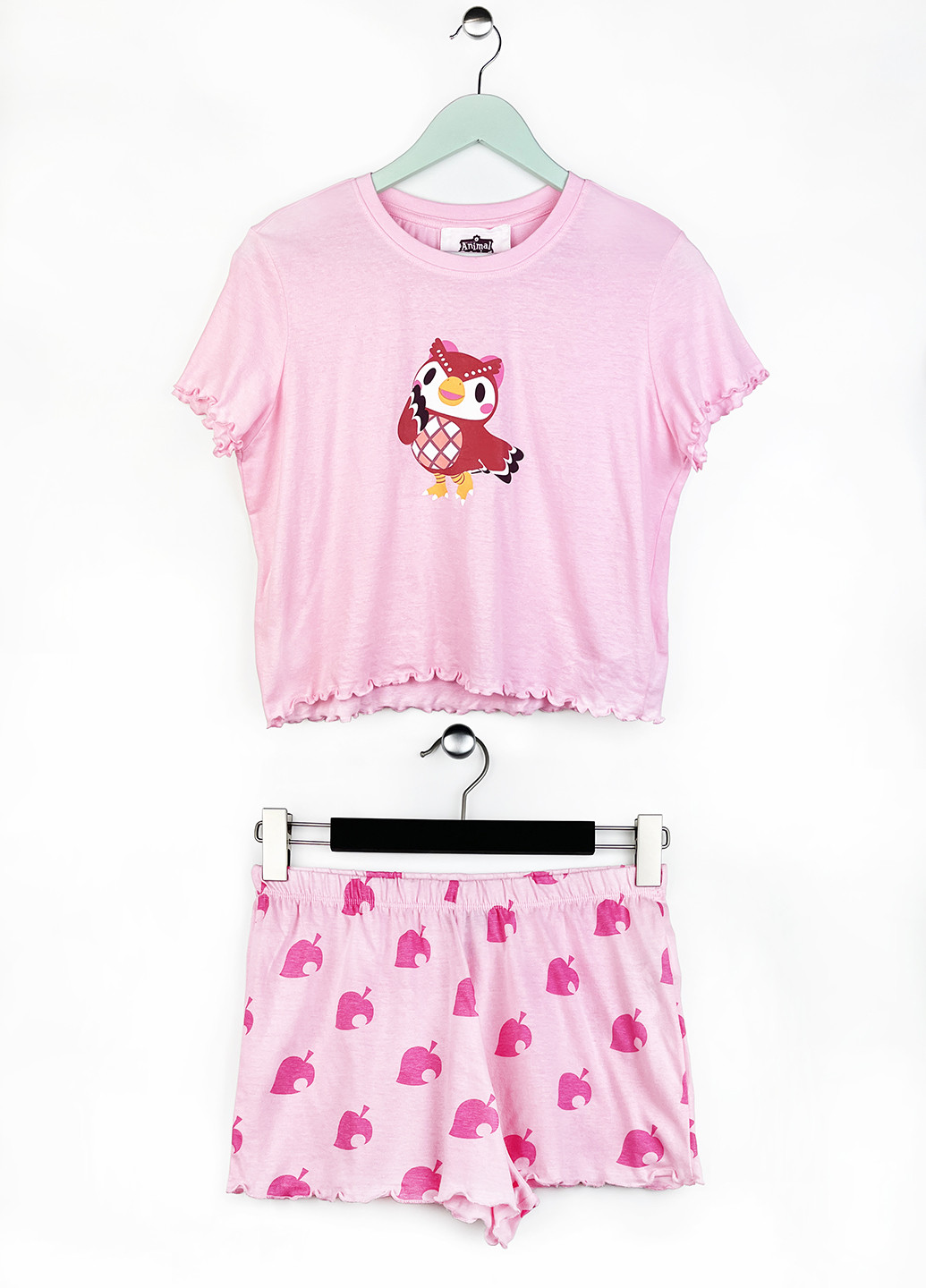 Розовая всесезон пижама с принтом (шорты, футболка) Jennyfer